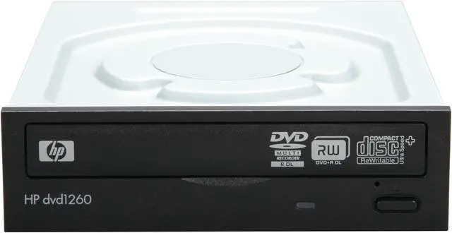 Alt view image 2 of 4 - HP Multiformat DVD writer 24X DVD+R 8X DVD+RW 12X DVD+R DL 16X DVD-ROM 48X CD-R 32X CD-RW 48X CD-ROM Black SATA Model 1260I-H06 - OEM