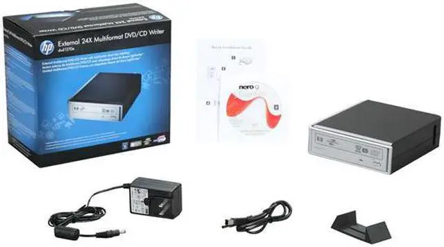Alt view image 6 of 6 - HP USB 2.0 External CD/DVD Writer Model dvd1270e LightScribe Support