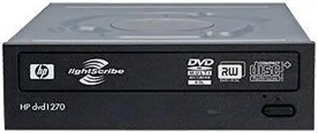 Main image of HP 24X SATA Multiformat DVD Writer 24X DVD+R 8X DVD+RW 12X DVD+R DL 24X DVD-R 6X DVD-RW 16X DVD-ROM 48X CD-R 32X CD-RW 48X CD-ROM SATA Model HP1270I/1270VI LightScribe Support