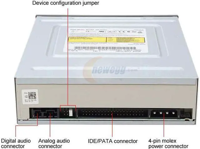 Alt view image 2 of 3 - SAMSUNG Black 16X DVD+R 8X DVD+RW 8X DVD+R DL 16X DVD-R 6X DVD-RW 5X DVD-RAM 16X DVD-ROM 48X CD-R 32X CD-RW 48X CD-ROM 2M Cache ATA/ATAPI DVD Burner With LightScribe - OEM