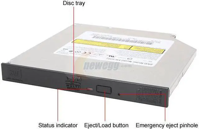 Alt view image 2 of 5 - SAMSUNG Black 8X DVD+R 8X DVD+RW 6X DVD+R DL 8X DVD-R 6X DVD-RW 5X DVD-RAM 8X DVD-ROM 24X CD-R 24X CD-RW 24X CD-ROM 2M Cache E-IDE/ATAPI Slim DVD Burner - OEM