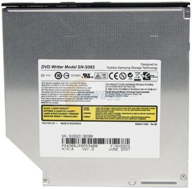 Alt view image 3 of 5 - SAMSUNG Black 8X DVD+R 8X DVD+RW 6X DVD+R DL 8X DVD-R 6X DVD-RW 5X DVD-RAM 8X DVD-ROM 24X CD-R 24X CD-RW 24X CD-ROM 2M Cache E-IDE/ATAPI Slim DVD Burner - OEM