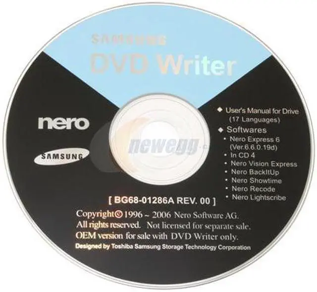 Alt view image 4 of 4 - SAMSUNG Black 18X DVD+R 8X DVD+RW 8X DVD+R DL 18X DVD-R 6X DVD-RW 12X DVD-RAM 16X DVD-ROM 48X CD-R 32X CD-RW 48X CD-ROM 2MB Cache IDE DVD Burner with LightScribe and Software - OEM