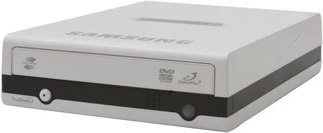 Main image of SAMSUNG USB 2.0 External 20X DVD±R DVD Burner Model SE-S204S/AMWN LightScribe Support