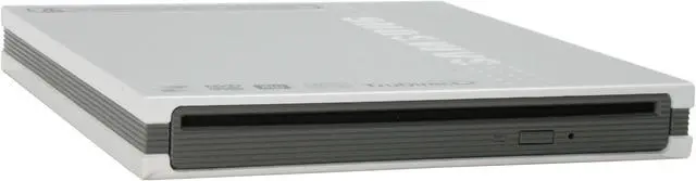Alt view image 3 of 9 - SAMSUNG USB 2.0 White Slot-Load Slim External DVD Writer Model SE-T084M/RSWD LightScribe Support