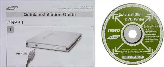 Alt view image 5 of 11 - SAMSUNG USB 2.0 Slim External 8X DVD Drive USB-Powered Model SE-S084B