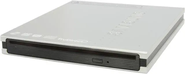 Main image of SAMSUNG USB 2.0 Silver Slot-Load Slim External DVD Writer Model SE-T084M/RSB LightScribe Support
