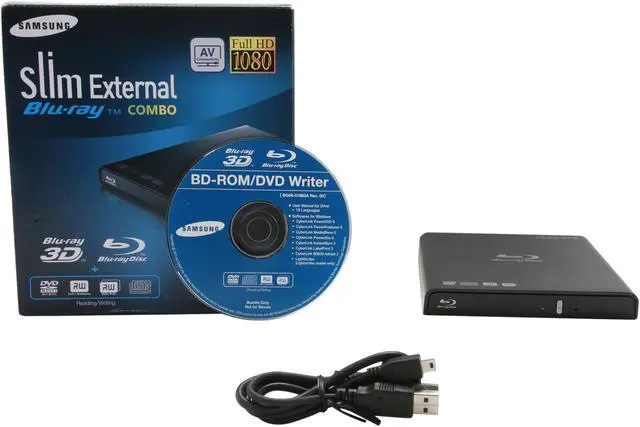 Alt view image 5 of 5 - SAMSUNG USB 2.0 External BD Combo Model SE-406AB/RSBD