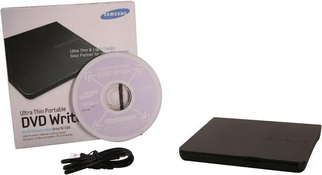 Alt view image 5 of 5 - SAMSUNG USB 2.0 Ultra Portable External DVD Writer Model SE-218BB/RSBS