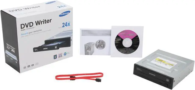 Alt view image 5 of 5 - SAMSUNG DVD Burner 24X DVD+R 8X DVD+RW 8X DVD+R DL 24X DVD-R 6X DVD-RW 16X DVD-ROM 48X CD-R 24X CD-RW 48X CD-ROM SATA Model SH-224BB/RSBS ,