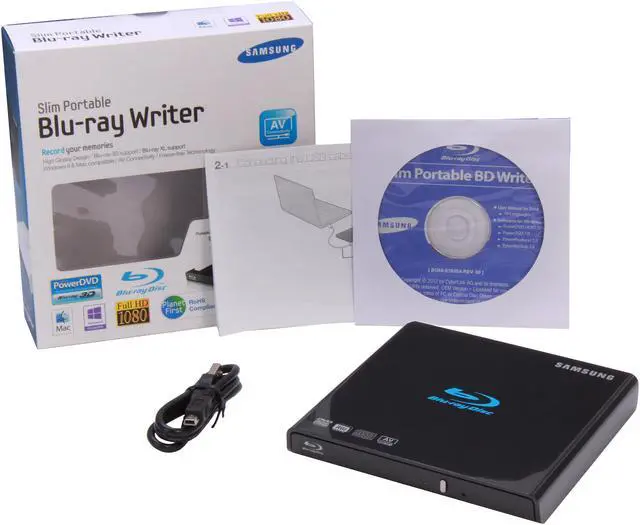 Alt view image 5 of 5 - SAMSUNG USB 2.0 External Slim Portable Blu-ray Writer Model SE-506BB/TSBD