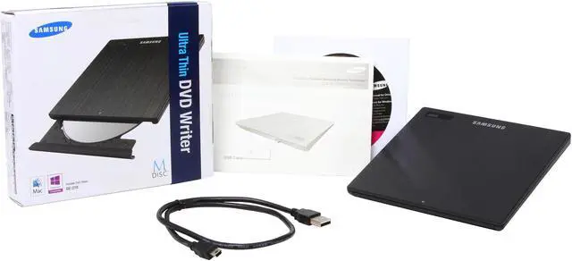 Alt view image 7 of 6 - SAMSUNG USB 2.0 (3.0 Compatible) External DVD Burner Model SE-218GN/RSBD