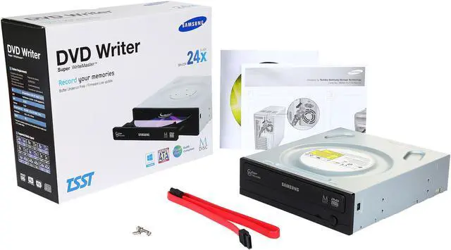 Alt view image 7 of 6 - SAMSUNG 24X Internal DVD Writer SATA Model SH-224GB/RSBS
