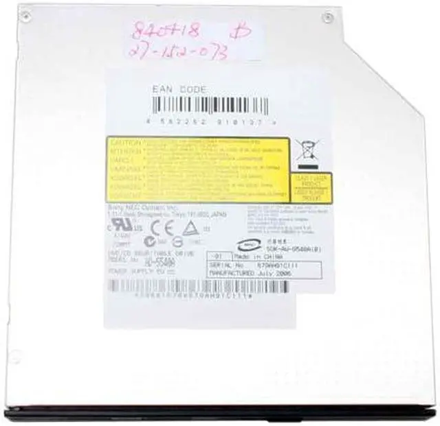 Alt view image 2 of 3 - Sony NEC Optiarc Black 8X DVD+R 8X DVD+RW 4X DVD+R DL 8X DVD-R 6X DVD-RW 8X DVD-ROM 24X CD-R 24X CD-RW 24X CD-ROM 2M Cache IDE/ ATAPI Slim DVD Burner - OEM