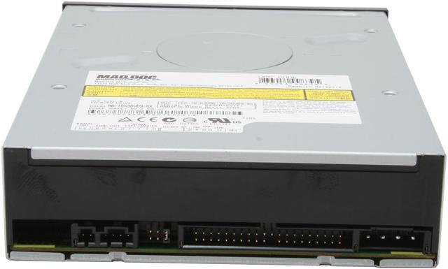 Alt view image 2 of 2 - MadDog Black 16X DVD+R 8X DVD+RW 8X DVD+R DL 16X DVD-R 6X DVD-RW 5X DVD-RAM 16X DVD-ROM 48X CD-R 32X CD-RW 48X CD-ROM 2M Cache IDE DVD Burner - OEM