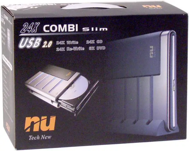 Alt view image 5 of 5 - NU USB 2.0 External CD/DVD Drive Model SBW-242US