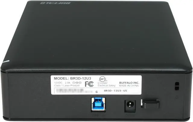 Alt view image 4 of 4 - BUFFALO USB 3.0 MediaStation 12x External  Blu-ray Writer Model BR3D-12U3