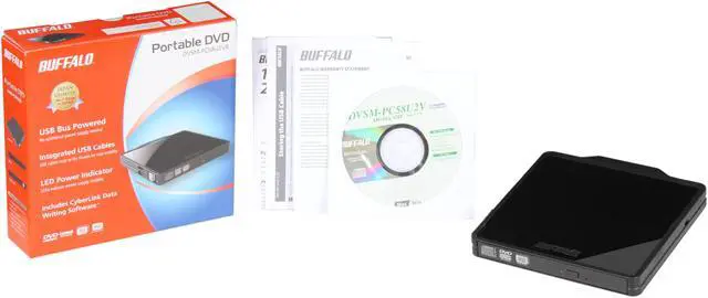 Alt view image 5 of 5 - BUFFALO 8x USB 2.0 Portable DVD Writer - DVSM-PC58U2VB