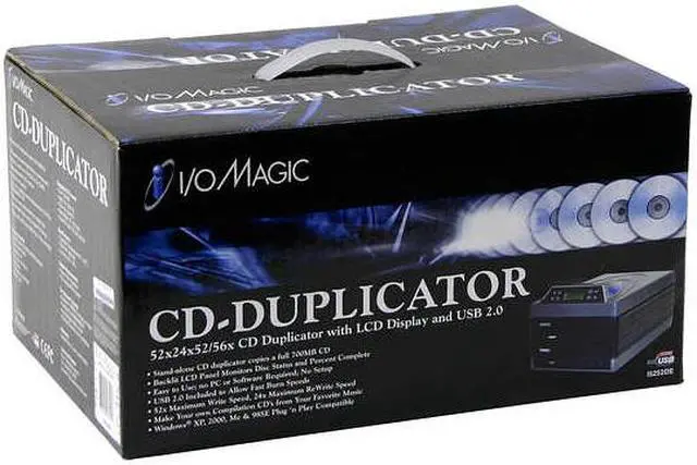 Alt view image 4 of 4 - I/O MAGIC Beige 52X CD-R 24X CD-RW Duplicator Model I5252DE