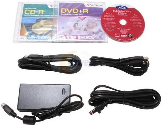 Alt view image 3 of 4 - LACIE Black 16X DVD+R 8X DVD+RW 8X DVD+R DL 16X DVD-R 6X DVD-RW 16X DVD-ROM 48X CD-R 32X CD-RW 48X CD-ROM 2M Cache IEEE 1394 / USB 2.0 External DVD Burner with LightScribe Model 300978