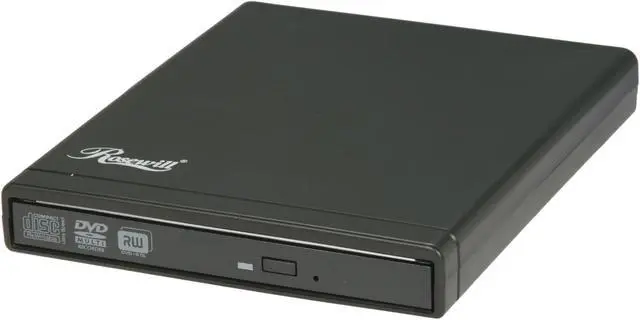 Main image of Rosewill USB 2.0 Slim8x DVD Writer External Optical Drive for PC Model ROD-EX001 Black