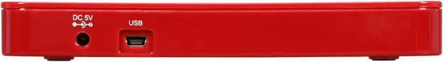 Alt view image 3 of 4 - Rosewill Slim 8X DVD Writer External Optical Drive for PCs - USB 2.0 - Model ROD-EX003-R - Gloss Red