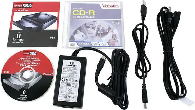 Alt view image 3 of 4 - iomega Black 16X DVD-ROM 52X CD-R 24X CD-RW 52X CD-ROM 2M Cache USB 2.0 External Combo Drive Model 32886