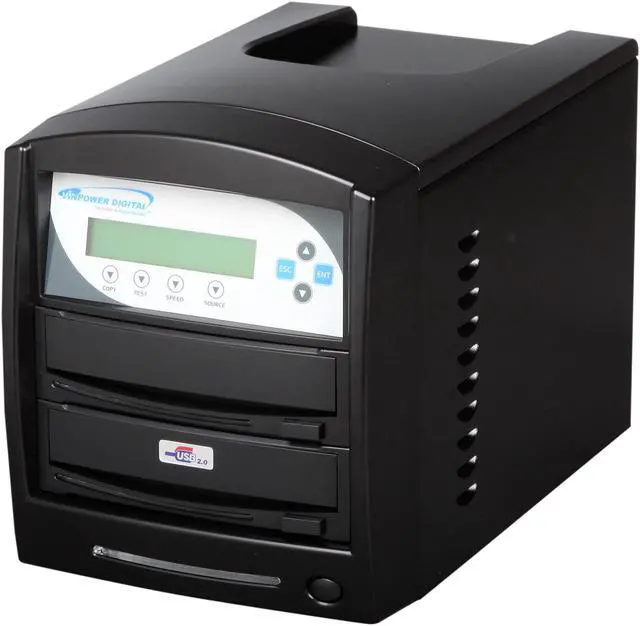 Main image of VINPOWER Black 1 to 1 20X DVD+R 8X DVD+RW 8X DVD+R DL 20X DVD-R 6X DVD-RW 48X CD-R 32X CD-RW CD/DVD Duplicator Model VP4690-OPT-1BKUSB*