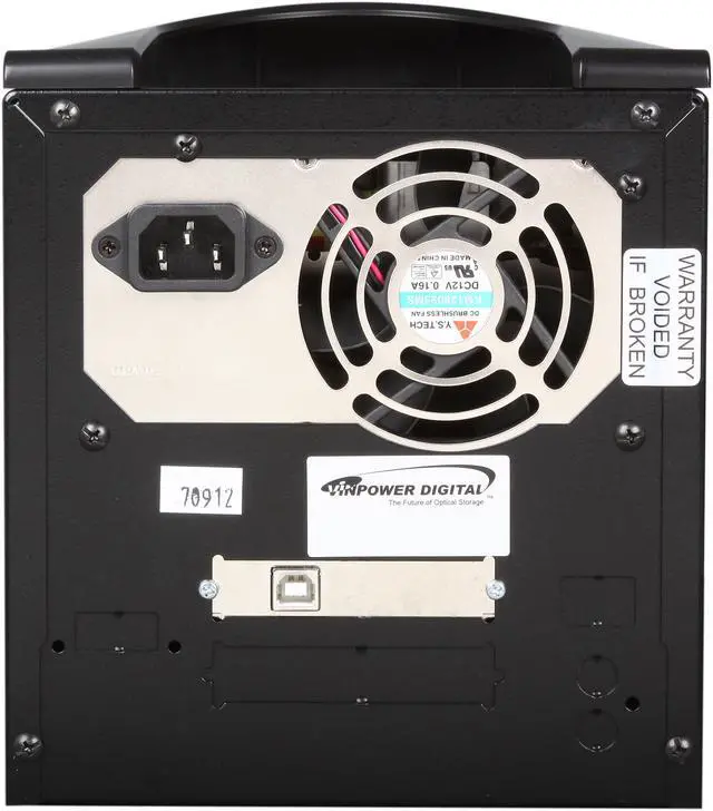 Alt view image 4 of 5 - VINPOWER Black 1 to 1 20X DVD+R 8X DVD+RW 8X DVD+R DL 20X DVD-R 6X DVD-RW 48X CD-R 32X CD-RW CD/DVD Duplicator Model VP4690-OPT-1BKUSB*