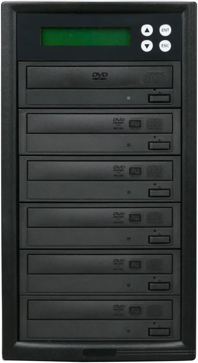 Alt view image 2 of 5 - VINPOWER Black 1 to 5 24X DVD+R 8X DVD+RW 12X DVD+R DL 24X DVD-R 6X DVD-RW 48X CD-R 32X CD-RW Econ Series SATA 24X DVD/CD Tower Duplicator Model Econ-S5T-DVD-BK