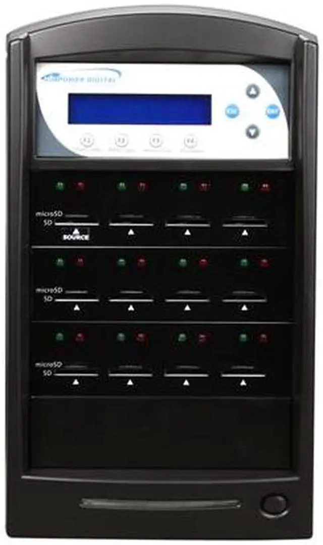 Alt view image 2 of 5 - VINPOWER 1 to 11 Secure Digital (SD) / Micro SDHC (MicroSD) Flash Memory Duplicator Black Model SDShark-11T-BK