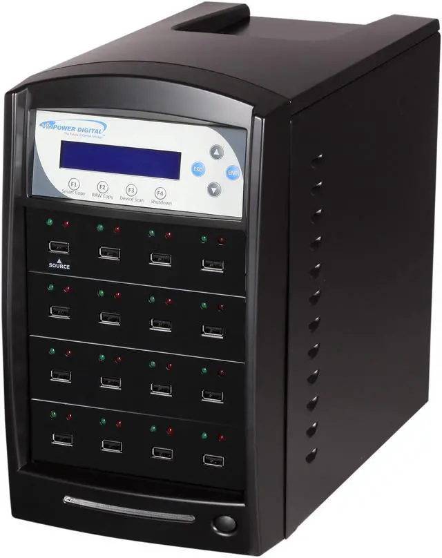 Main image of VINPOWER Black 1 to 15 Duplicator Model USBShark-15T-BK