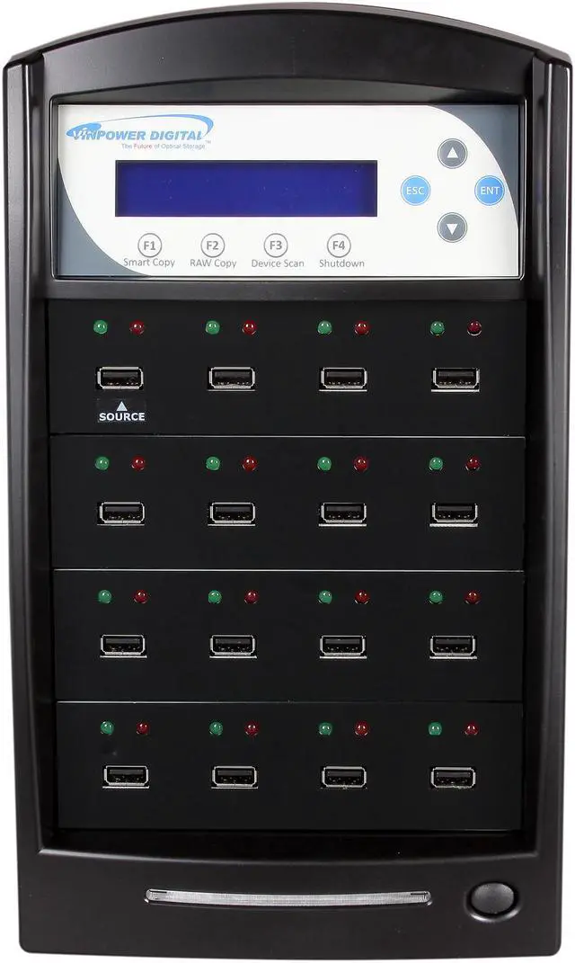 Alt view image 2 of 5 - VINPOWER Black 1 to 15 Duplicator Model USBShark-15T-BK