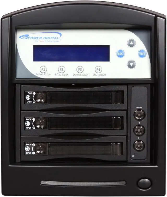 Alt view image 2 of 6 - VINPOWER Black 1 to 2 Hard Drive Duplicator Model HDDShark-2T-BK