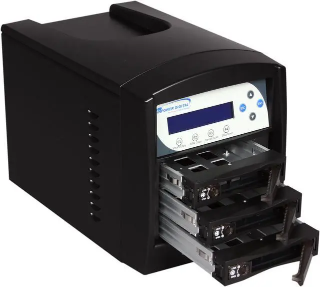 Alt view image 5 of 6 - VINPOWER Black 1 to 2 Hard Drive Duplicator Model HDDShark-2T-BK