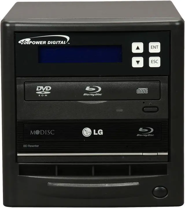 Alt view image 2 of 5 - VINPOWER Black 1 to 1 16X DVD+R 8X DVD+RW 4X DVD+R DL 16X DVD-R 6X DVD-RW 48X CD-R 24X CD-RW Econ Series SATA Blu-ray/DVD/CD Duplicators Model Econ-S1T-BD-NR