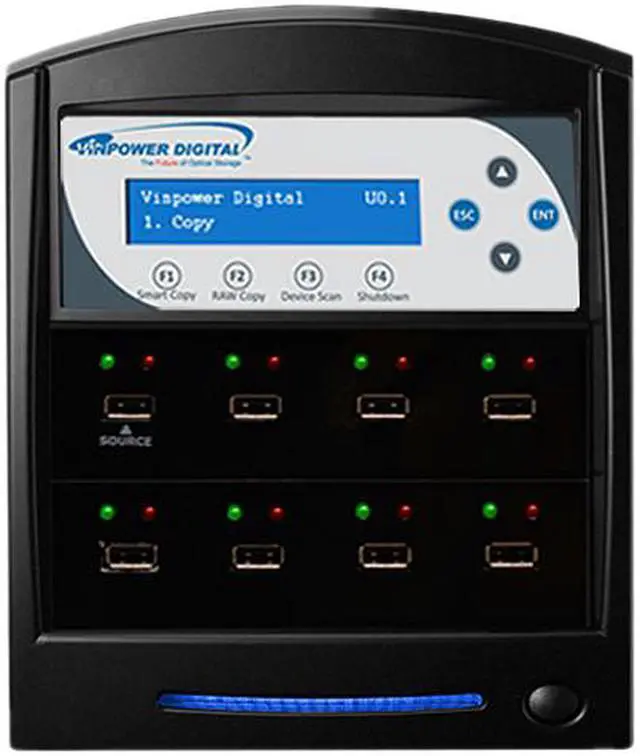 Main image of VINPOWER Black 1 to 7 1:7 USBShark Flash Memory Duplicator Model USBSHARK-7T-BK
