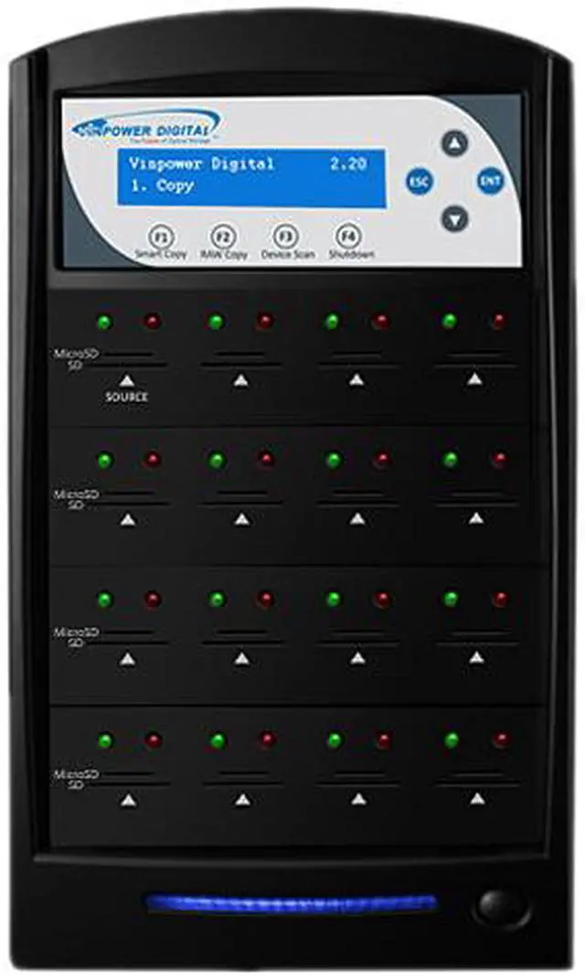 Main image of VINPOWER 1 to 15 SDShark SD & MicroSD Duplicator Model SDShark-15T-BK