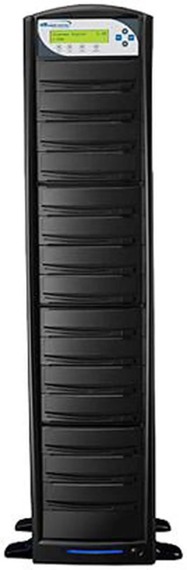 Alt view image 2 of 4 - VINPOWER Black 1 to 14 12X DVD+R 8X DVD+RW 12X DVD+R DL 24X DVD-R 6X DVD-RW 40X CD-R 32X CD-RW SharkCopier DVD/CD Tower Duplicator with 320GB Hard Drive Model SHARK-S14T-BK