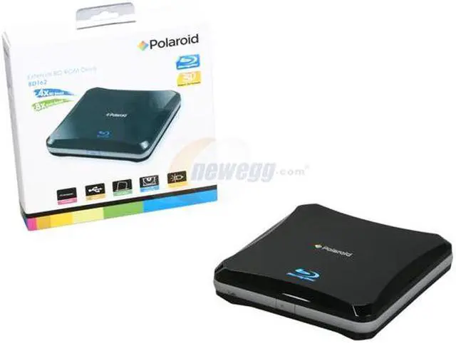 Alt view image 2 of 2 - Polaroid USB 2.0 External BD Drive Model BD162
