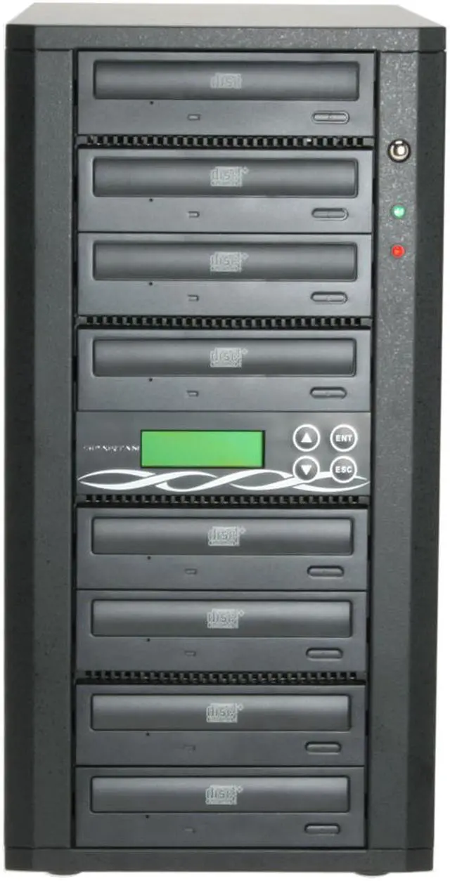 Alt view image 2 of 8 - Spartan Black 1 to 7 52X CD-R 32X CD-RW CD Duplicator With Sony Drive, Master Error Model DM-ACS5207BK