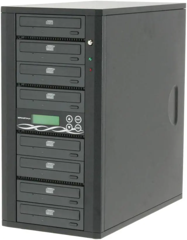 Alt view image 3 of 8 - Spartan Black 1 to 7 52X CD-R 32X CD-RW CD Duplicator With Sony Drive, Master Error Model DM-ACS5207BK