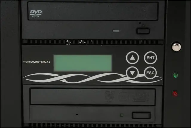 Alt view image 4 of 10 - Spartan Black 1 to 5 20X DVD+R 8X DVD+RW 8X DVD+R DL 20X DVD-R 6X DVD-RW 48X CD-R 32X CD-RW DVD Duplicator w/ 20X "SONY NEC Optiarc" Drives + 250GB + USB 2.0 Model DM-ILY-ADS05HUBK