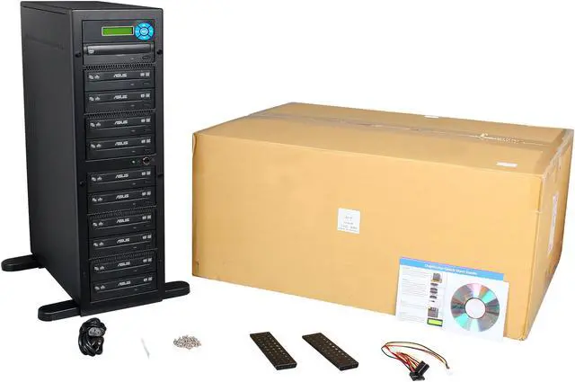 Alt view image 5 of 5 - Express Series Black 1 to 10 Target CD/DVD Duplicator Model D10-ETNE