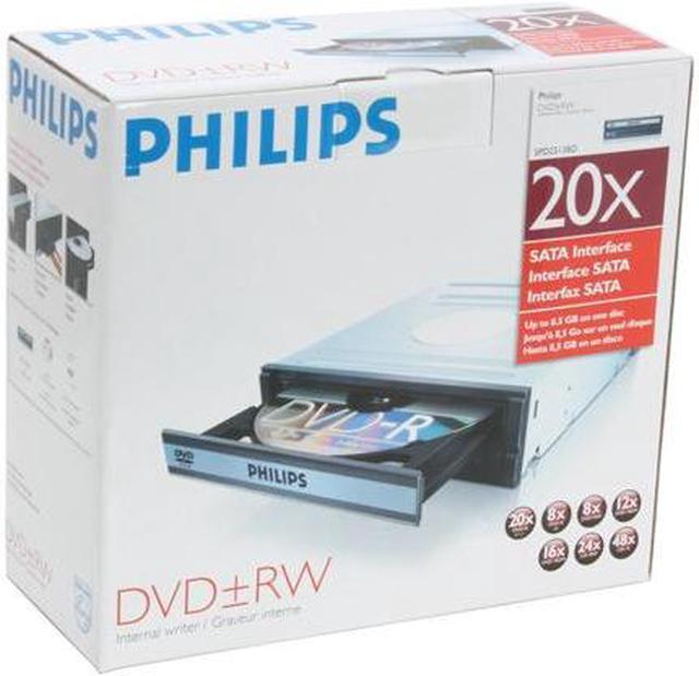 Alt view image 5 of 5 - PHILIPS 20X DVD±R DVD Burner 20X DVD+R 8X DVD+RW 8X DVD+R DL 20X DVD-R 6X DVD-RW 16X DVD-ROM 48X CD-R 24X CD-RW 48X CD-ROM 2-Tone SATA Model SPD2513BD