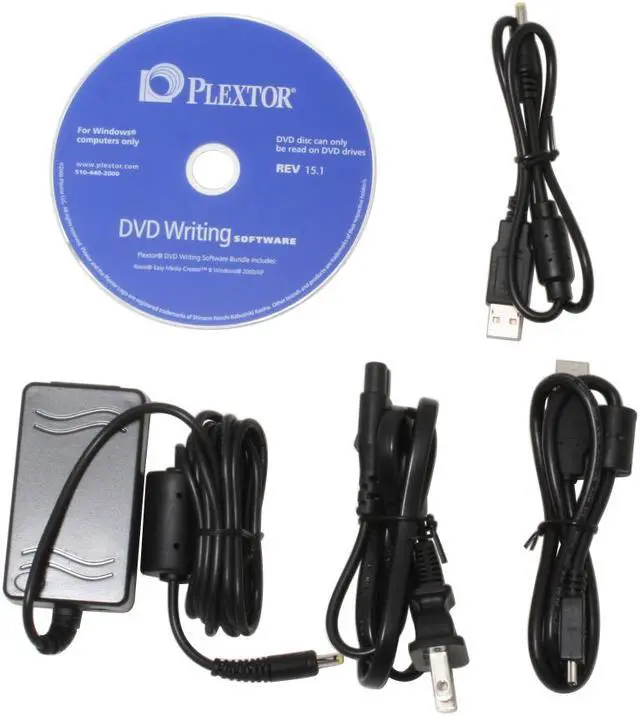 Alt view image 4 of 5 - PLEXTOR Silver 8X DVD+R 8X DVD+RW 4X DVD+R DL 8X DVD-R 6X DVD-RW 5X DVD-RAM 8X DVD-ROM 24X CD-R 24X CD-RW 24X CD-ROM 2MB Cache USB 2.0 External Super Multi-Portable DVD Burner Model PX-608CU - OEM