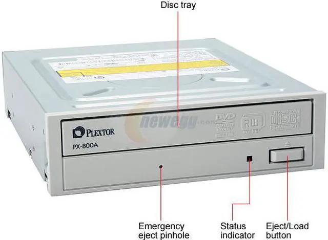Alt view image 4 of 4 - PLEXTOR Black 18X DVD+R 8X DVD+RW 8X DVD+R DL 18X DVD-R 6X DVD-RW 12X DVD-RAM 16X DVD-ROM 48X CD-R 32X CD-RW 48X CD-ROM 2MB Cache ATAPI DVD Burner With Replaceable Beige Bezel
