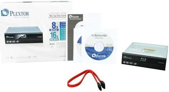 Alt view image 5 of 5 - PLEXTOR Black 8X BD-ROM 16X DVD-ROM 48X CD-ROM SATA Internal BD Combo Model PX-B320SA LightScribe Support