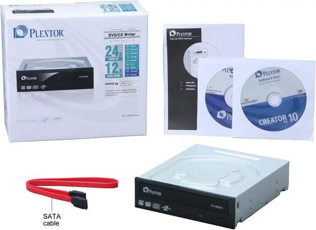 Alt view image 19 of 19 - PLEXTOR 24X DVD Writer 24X DVD+R 8X DVD+RW 12X DVD+R DL 24X DVD-R 6X DVD-RW 16X DVD-ROM 48X CD-R 32X CD-RW 48X CD-ROM Black SATA Model PX-880SA-26 LightScribe Support