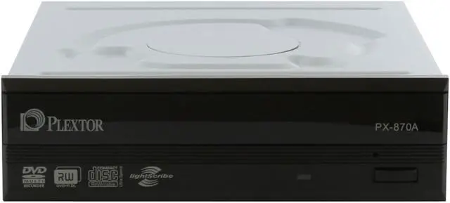 Alt view image 8 of 9 - PLEXTOR 22X DVD/CD Writer 22X DVD+R 8X DVD+RW 8X DVD+R DL 22X DVD-R 6X DVD-RW 16X DVD-ROM 48X CD-R 32X CD-RW 48X CD-ROM Black IDE Model PX-870A -26 LightScribe Support